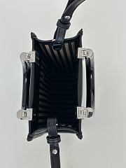 Okify Fendi Sunshine Mini Tote Bag Black And White 18x13x6cm - 4