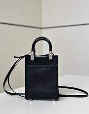 Okify Fendi Sunshine Mini Tote Bag Black And White 18x13x6cm - 3