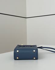 Okify Fendi Sunshine Mini Tote Bag Dark Blue 18x13x6cm - 3