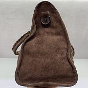 Okify Balenciaga Le City Extra Large Bag Dark Brown Suede 46x30x17cm - 2