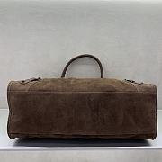 Okify Balenciaga Le City Extra Large Bag Dark Brown Suede 46x30x17cm - 5