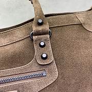 Okify Balenciaga Le City Extra Large Bag Dark Brown Suede 46x30x17cm - 4