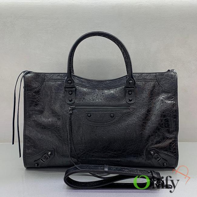 Okify Balenciaga Le City Extra Large Bag Black With Black Hardware 46x30x17cm - 1