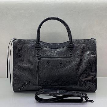 Okify Balenciaga Le City Extra Large Bag Black With Black Hardware 46x30x17cm