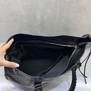 Okify Balenciaga Le City Extra Large Bag Black With Silver Hardware 46x30x17cm - 6