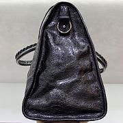 Okify Balenciaga Le City Extra Large Bag Black With Silver Hardware 46x30x17cm - 4