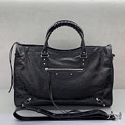 Okify Balenciaga Le City Extra Large Bag Black With Silver Hardware 46x30x17cm - 1