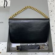 Okify Balenciaga Large BB Soft Flap Bag Black With Gold Hardware 35x24cm - 3