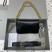 Okify Balenciaga Small BB Soft Flap Bag Black With Gold Hardware 23.5x14cm - 4