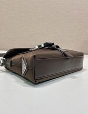 Okify Prada Re-Nylon And Leather Smartphone Case Bag Brown 2ZT071 19x13x5.5cm - 5