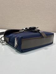 Okify Prada Re-Nylon And Leather Smartphone Case Bag Dark Blue 2ZT071 19x13x5.5cm - 6