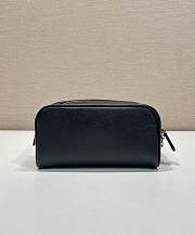 Okify Prada Small Black Leather Pouch 2NE045 20x10x8cm  - 2
