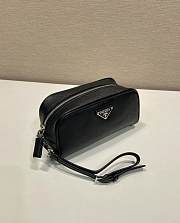 Okify Prada Small Black Leather Pouch 2NE045 20x10x8cm  - 4