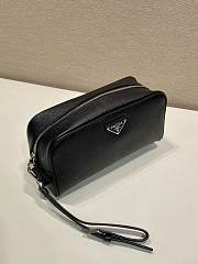 Okify Prada Large Black Leather Pouch 2NE045 22.5x11x8cm  - 6