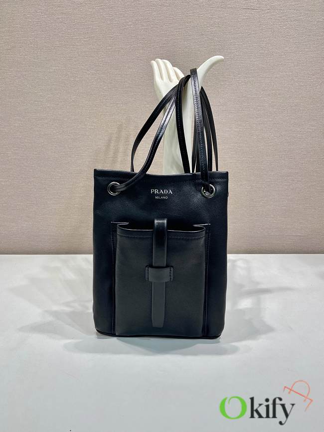 Okify Prada Small Black Tote Bag 1BH288 25x24cm - 1