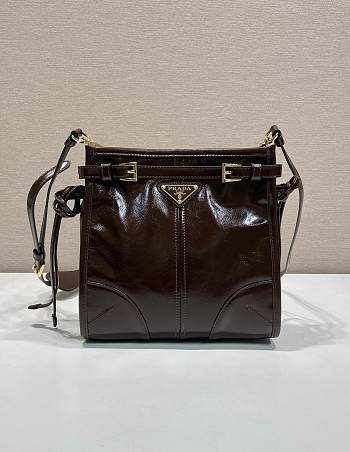 Okify Prada Bonnie Mini Bag Brown 1BA229 20x19.5x8cm