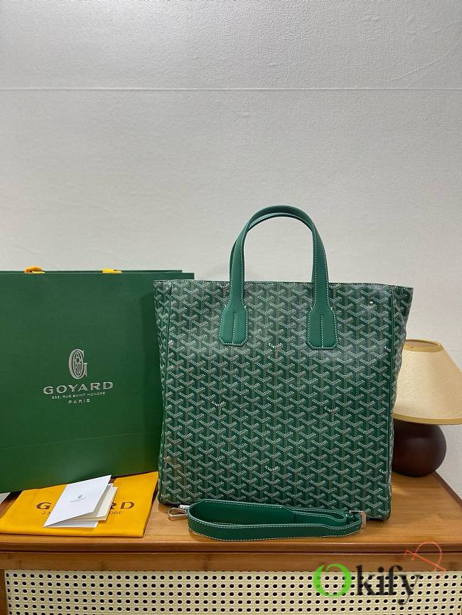 Okify Goyard Voltaire Bag Green 38x37.5x13cm - 1