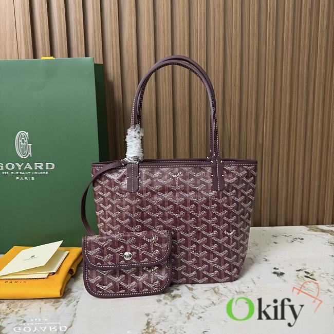 Okify Goyard Anjou Mini Bag Red Burgundy 20x20x10cm - 1