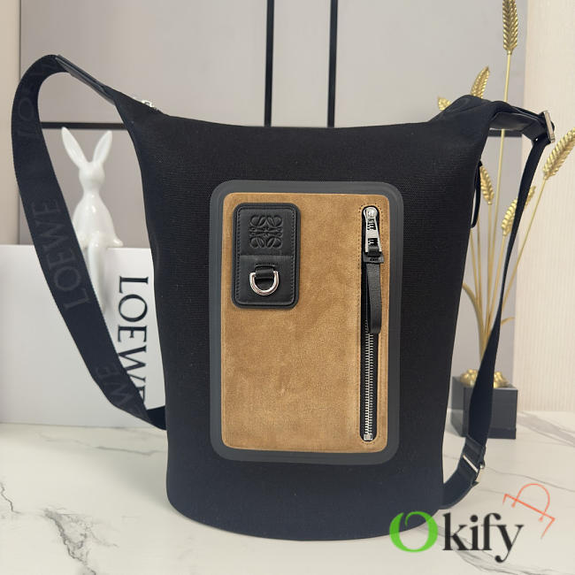 Okify Loewe Flex Loop Bucket Bag Black 39x15.5x39cm - 1