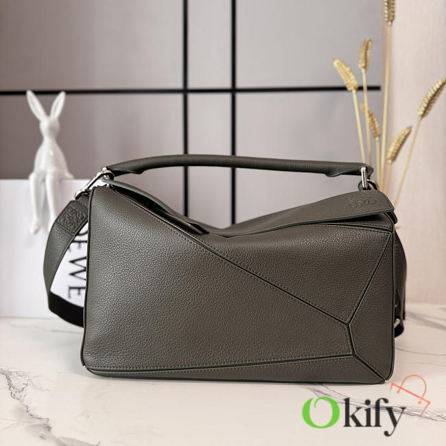 Okify Loewe Puzzle Bag Gray 32.5x14.5x23.5cm - 1
