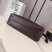 Okify Loewe Medium Flamenco Cats Clutch Bag Dark Brown 30x24.5x10.5cm - 5