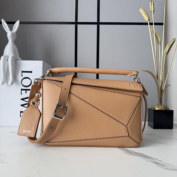 Okify Loewe Featherlight Puzzle Bag Sand Beige 24x16.5x10.5cm