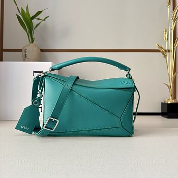 Okify Loewe Featherlight Puzzle Bag Teal Green 24x16.5x10.5cm