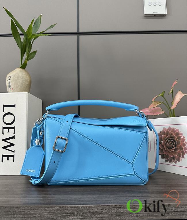 Okify Loewe Featherlight Puzzle Bag Blue 24x16.5x10.5cm - 1