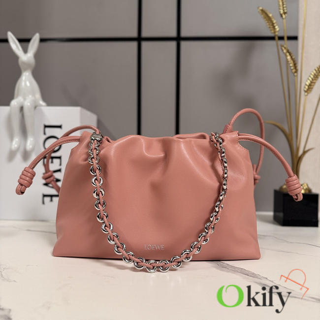 Okify Loewe Flamenco Purse Bag Pink 30x20x10.5cm  - 1