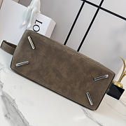 Okify Loewe Puzzle Bag Gray Suede 33x21.5x14.5cm - 6
