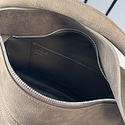 Okify Loewe Puzzle Bag Gray Suede 33x21.5x14.5cm - 2