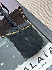 Okify Alaia La Canette Bag Black Suede 16x13x13cm - 4