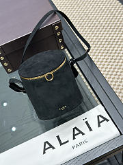 Okify Alaia La Canette Bag Black Suede 16x13x13cm - 3