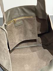 Okify YSL Bea Tote Bag Gray Suede 50x28x18cm - 4