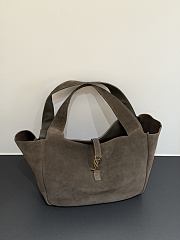 Okify YSL Bea Tote Bag Gray Suede 50x28x18cm - 3