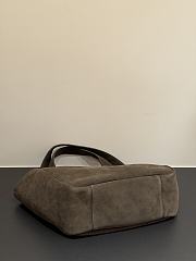 Okify YSL Bea Tote Bag Gray Suede 50x28x18cm - 2