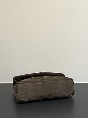 Okify YSL LouLou Puffer Bag Dark Brown Suede 23x15.5x8.5cm - 4