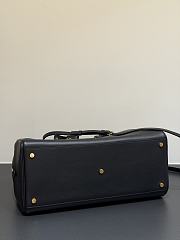 Okify YSL Sac De Jour Boston Bag Black Plain Leather 41x25x20cm - 2
