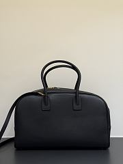 Okify YSL Sac De Jour Boston Bag Black Plain Leather 41x25x20cm - 5