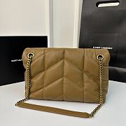 Okify YSL Loulou Puffer Medium Bag Brown Lambskin 29x17x11cm - 3