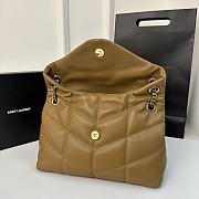 Okify YSL Loulou Puffer Medium Bag Brown Lambskin 29x17x11cm - 4