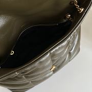 Okify YSL Loulou Puffer Medium Bag Dark Green Olive Lambskin 29x17x11cm - 4