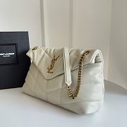 Okify YSL Loulou Puffer Large Bag White Lambskin Gold Hardware 35x23x13.5cm  - 6