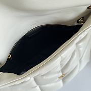 Okify YSL Loulou Puffer Large Bag White Lambskin Gold Hardware 35x23x13.5cm  - 4