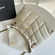 Okify YSL Loulou Puffer Large Bag White Lambskin Gold Hardware 35x23x13.5cm  - 2