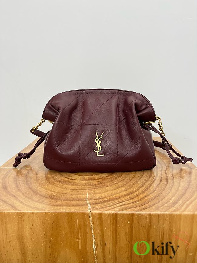 Okify YSL Jamie 4.3 Bag Red Burgundy Lambskin 26x18x11cm - 1