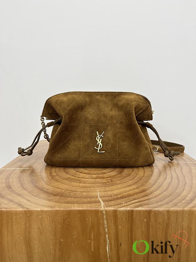 Okify YSL Jamie 4.3 Bag Brown Suede 26x18x11cm - 1