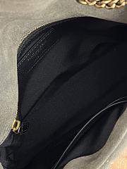 Okify YSL LouLou Puffer Bag Dark Gray Suede 23x15.5x8.5cm - 2