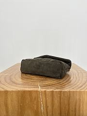 Okify YSL LouLou Puffer Bag Dark Gray Suede 23x15.5x8.5cm - 4