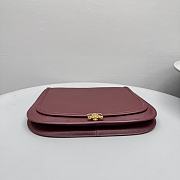 Okify Celine Soft Triomphe Besace Bag In Red Supple Shiny Lambskin 32x27x7cm - 2